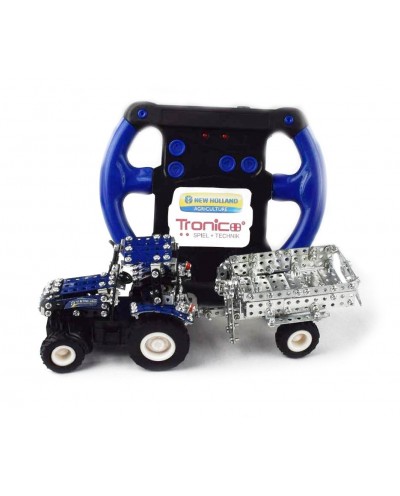Tronico Micro Series - New Holland T5.115 with Trailer - Infra Red Controlled - 581 Parts - DIY Metal Kit T9561