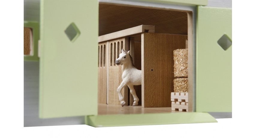 Big Wooden Horse Stable Toy