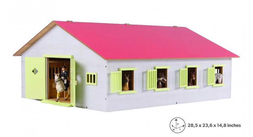 Wooden pink stable toy