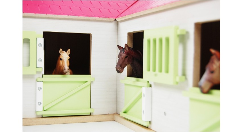 Wooden Horse Stable Dollhouse Toy