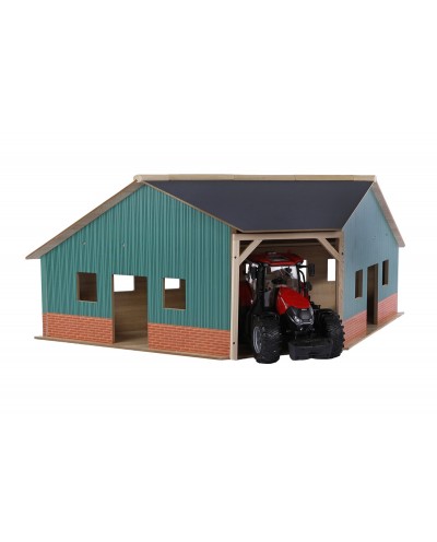 Farm shed corner for 1 tractor