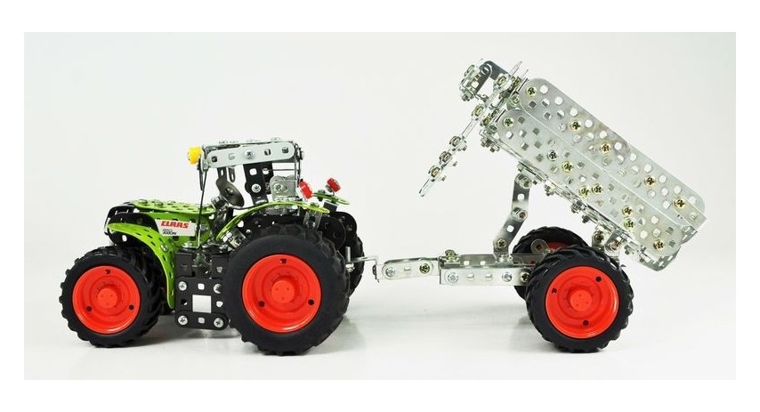 Tronico Mini Series Claas Arion 430 Tractor with Trailer - 700 Parts - DIY Metal Kit T10011