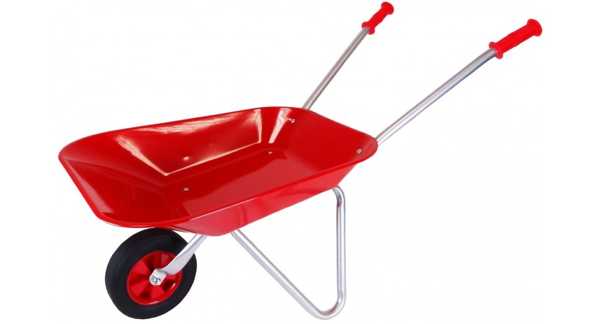 UH Kids Metal Wheelbarrow with Rubber wheel - Red UHK1303R