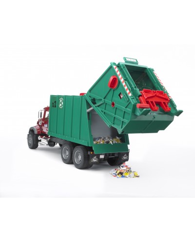 Mack granite garbage truck (ruby red-green)