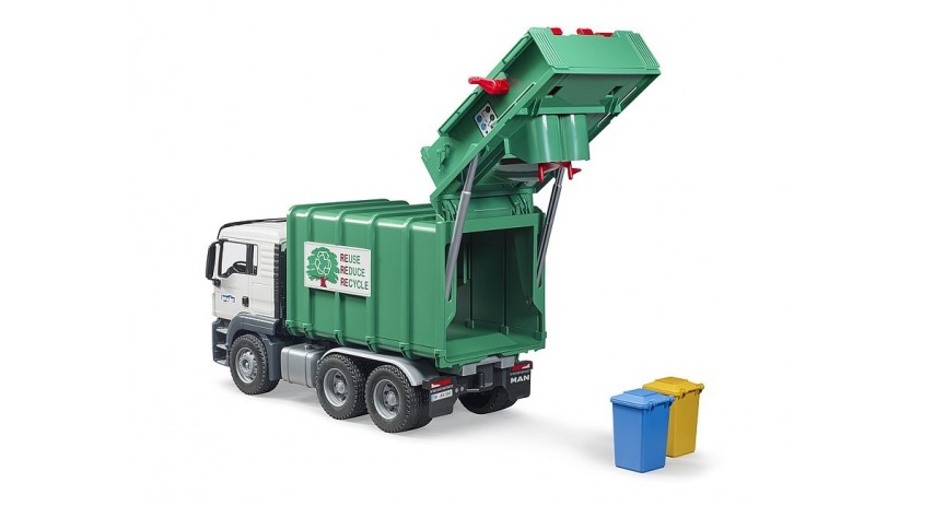 MAN TGS Rear Loading Garbage Truck green