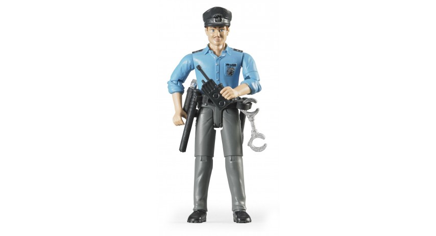 Bruder Toys 60050 Policeman, light skin, accessories scale 1/16