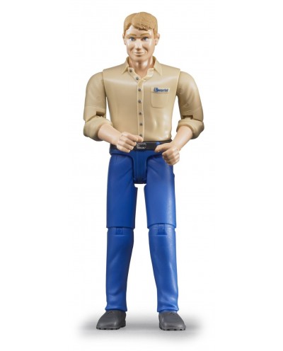 Bruder Toys 60006 Man, light skin, blue jeans scale 1/16