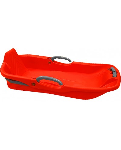 Belli Red Snow Sled 1 seat with Brake and Handle Cord for Kids BE80337