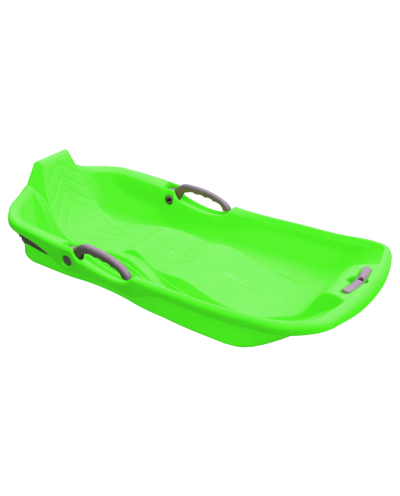 Belli Green Snow Sled 2 Seats with Brake and Handle Cord for Kids and Adults BE80344