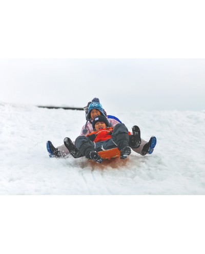2 seats snow sled - red
