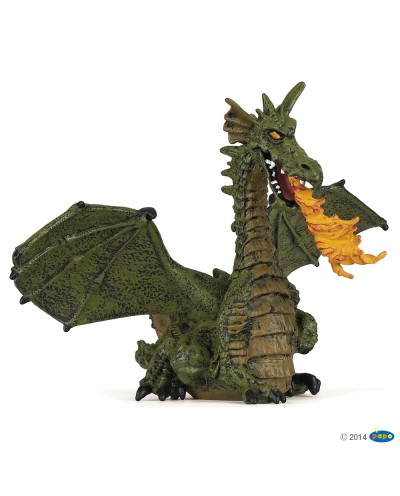 GREEN WINGED DRAGON WITH FLAME