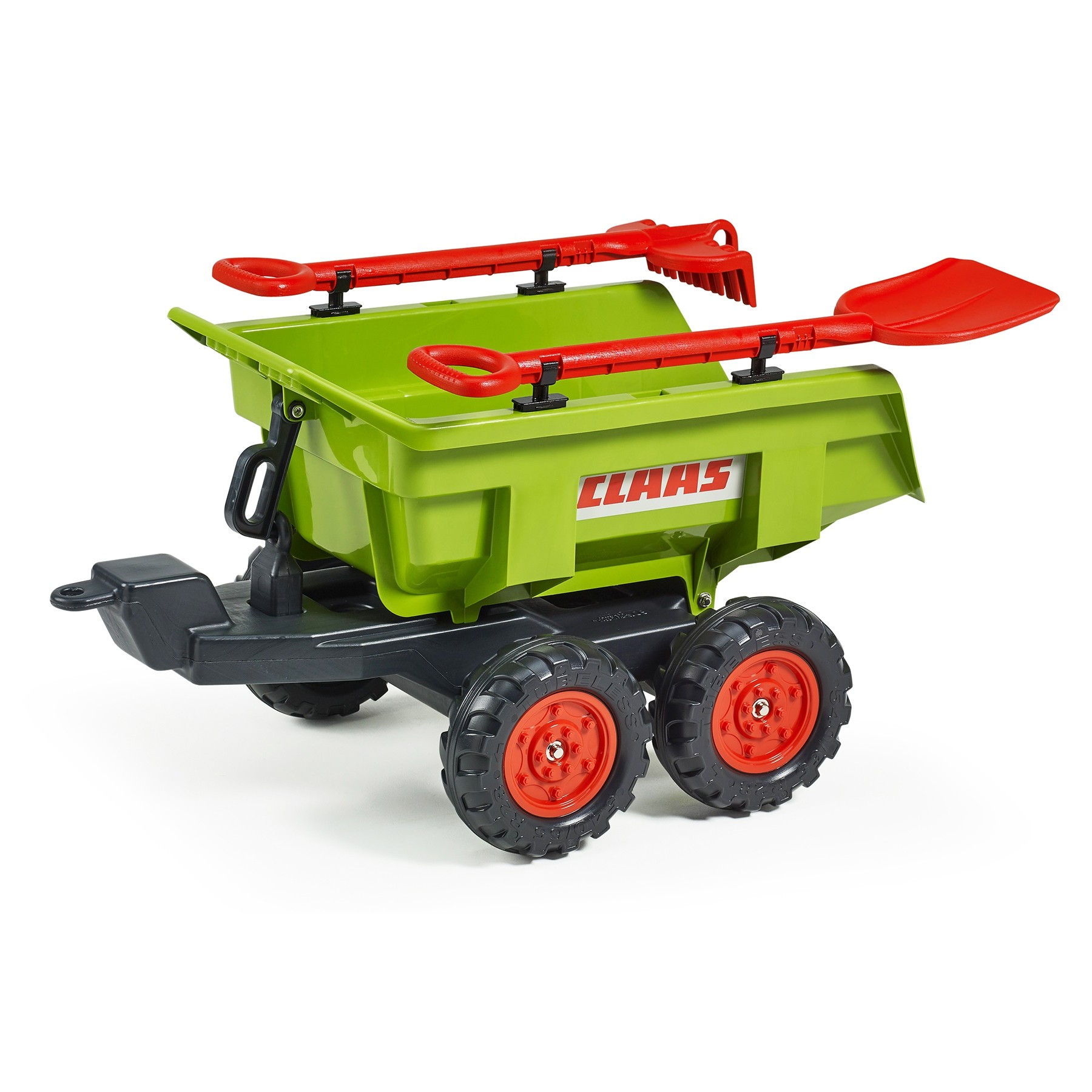 Falk Claas Twin Axles Maxi Dumper trailer with shovel and rake - Toys and  Hobbies 4 All