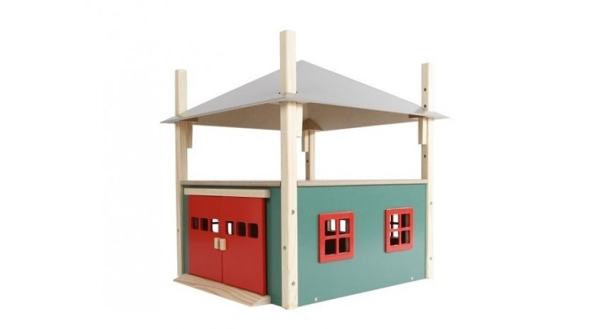 Kids Globe 1:32 Scale Hay Barn with Loft and Heigh adjustable roof KG610086