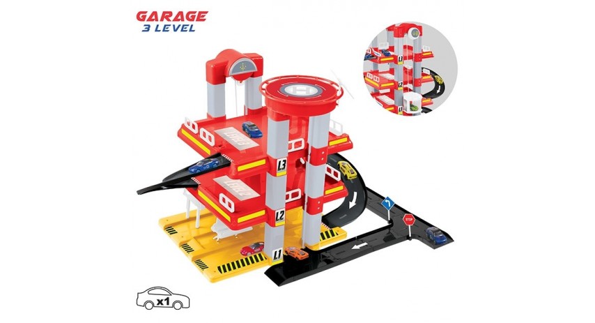 Paradiso Toys City Garage with 3 Levels compatible Hot Wheels Vehicules  PT00144 - Toys and Hobbies 4 All