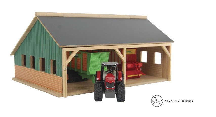 Wooden Farm Shed Toy Playset ofr tractors and trailers