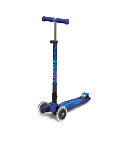 Micro Kickboard MMD099 Maxi Deluxe Foldable Led Scooter - Navy Blue