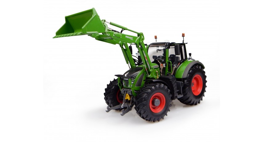 Universal Hobbies 1:32 Scale Fendt 722 Vario with front loader - "Nature Green" color Tractor Diecast Replica UH4975