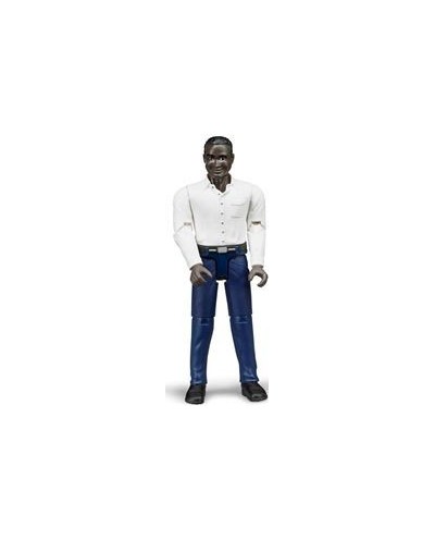 Bruder Toys 60004 bworld Man - dark skin - darkblue jeans