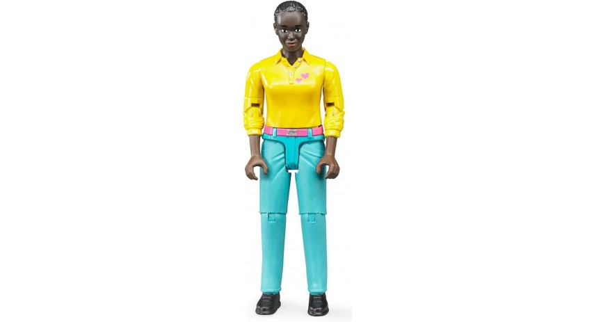 Bruder Toys 60404 Bworld Woman - dark skin - turqouise jeans