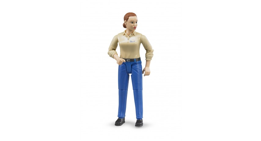 Bruder Toys 60408 bworld Woman - light skin - blue jeans