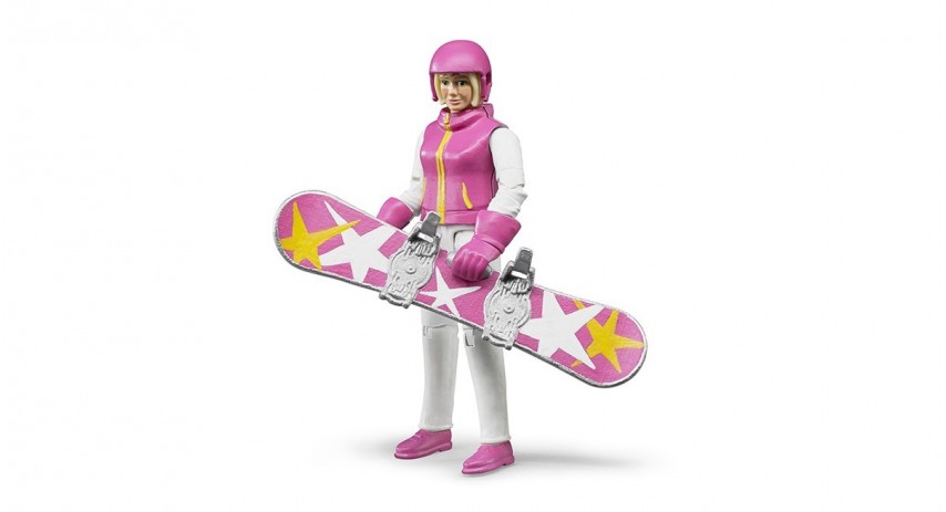 Bruder Toys 60420 bworld Snowboarder (female) with accessories