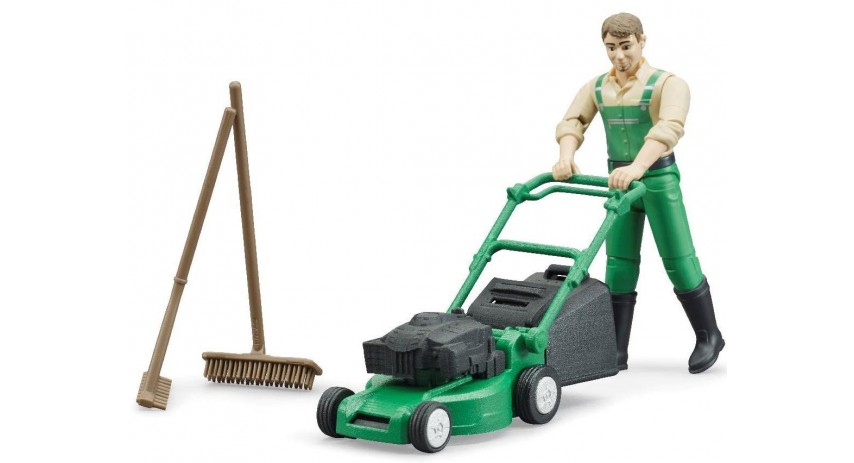 Bruder Toys 62103 bworld Gardener with lawn mower and equipment