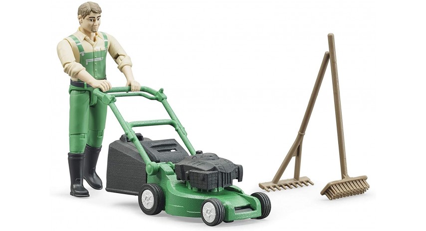 Bruder Toys 62103 bworld Gardener with lawn mower and equipment