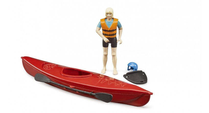Bruder Toys 63155 bworld Kayak with kayaker Scale 1:16