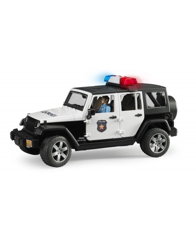 Bruder Toys 02526 Jeep Wrangler Rubicon Unlimited Police vehicle with policeman and accessories