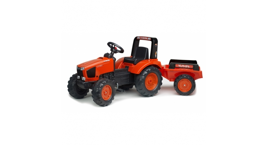 Falk Kubota M135GX Pedal Tractor with Trailer, Ride-on +3 years FA2060AB