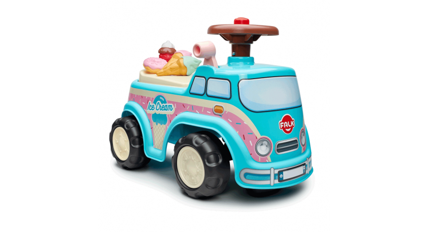 Falk Ice Cream Truck Ride-on and Push-along Vehicle Toy with accessories, +1.5 years FA708