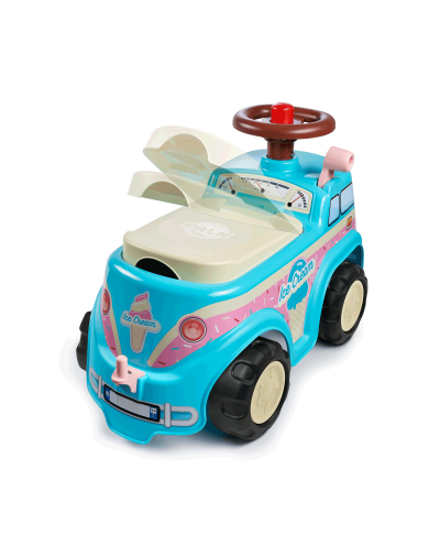 Falk Ice Cream Truck Ride-on and Push-along Vehicle Toy with accessories, +1.5 years FA708