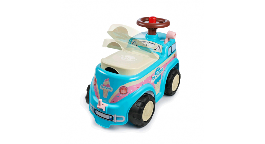 Falk Ice Cream Truck Ride-on and Push-along Vehicle Toy with accessories, +1.5 years FA708