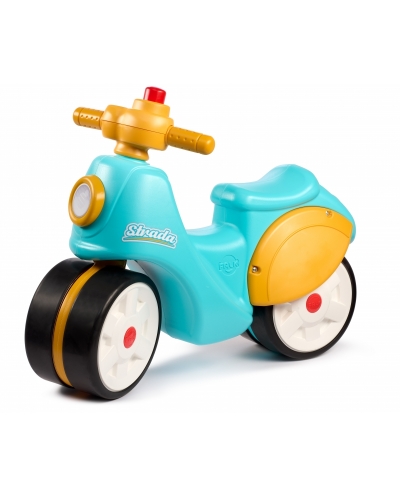 Falk Toddler Strada Scooter Toy, Ride-On Motocycle with Silent Wheels, Directional Handlebars, and Horn +1.5 years FA800S