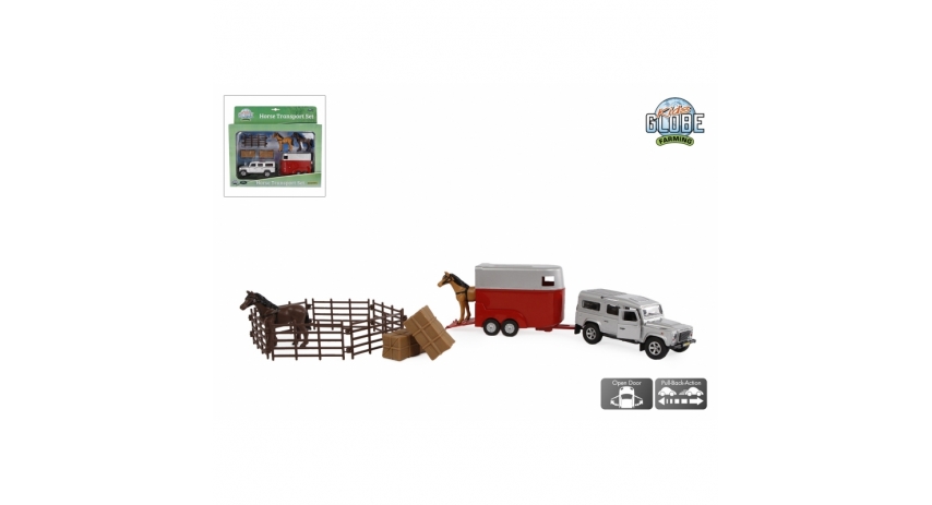 Kids Globe 1:32 Scale Diecast Land Rover with Trailer and Accessories KG520213