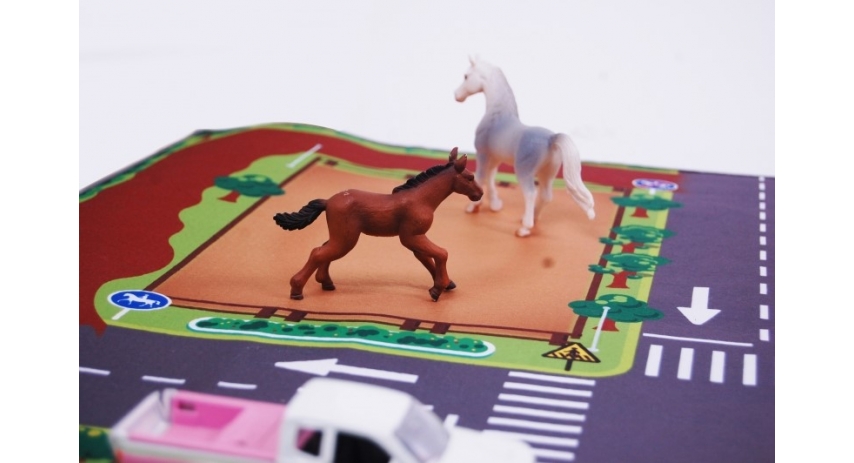 Kids Globe Horse riding School Playmat 59"L x 39"W KG570348