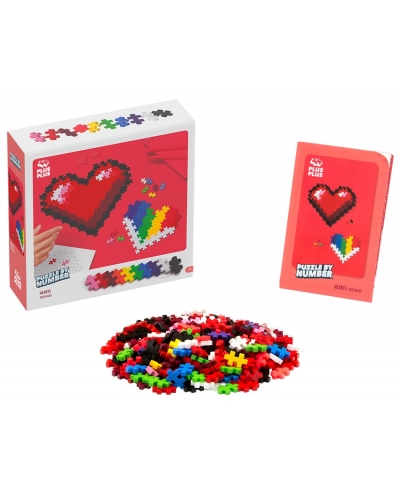 PlusPlus 05101 Puzzle by Number? - 250 pc Hearts - DIY Kit