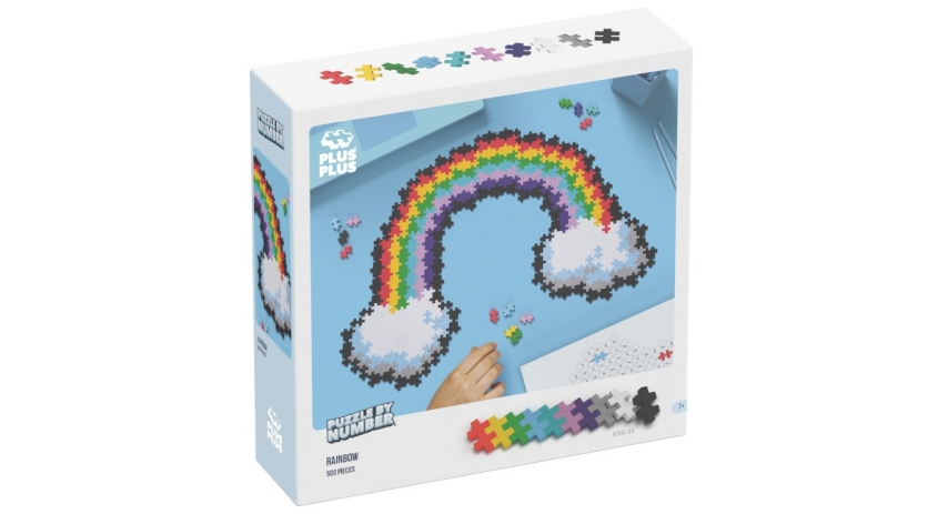 PlusPlus 05103 Puzzle by Number? - 500 pc Rainbow - DIY Kit