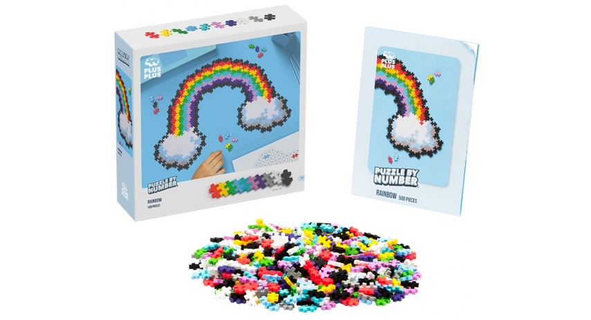PlusPlus 05103 Puzzle by Number? - 500 pc Rainbow - DIY Kit