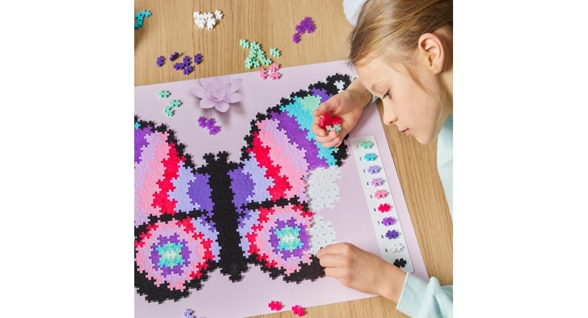 PlusPlus 05105 Puzzle by Number? - 800 pc Butterfly - DIY Kit