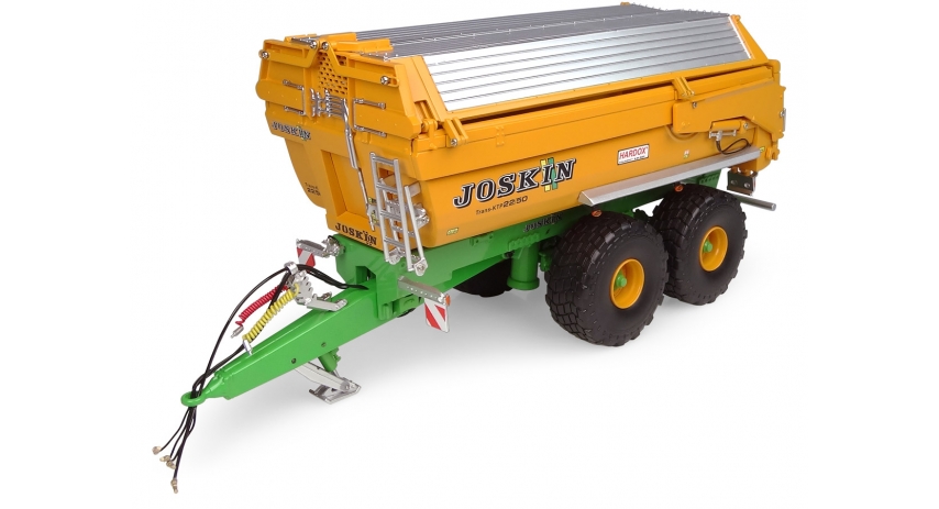 Universal Hobbies 1:32 Scale Joskin Trans-KTP 22/50 Tipping Trailer with Folding Metal Cover Diecast Replica UH6354