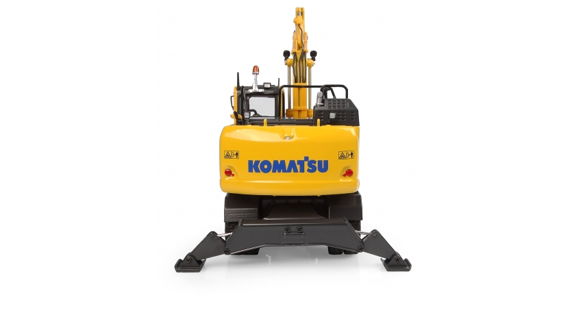Universal Hobbies 1/50 Scale Komatsu PW148-11 Wheeled Excavator w/Standard Bucket & Hydraulic Breaker Diecast Replica UH8163