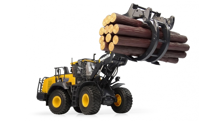 Universal Hobbies 1/50 Scale Komatsu WA475-10 Log Grapple Wheel Loader Diecast Replica UH8165