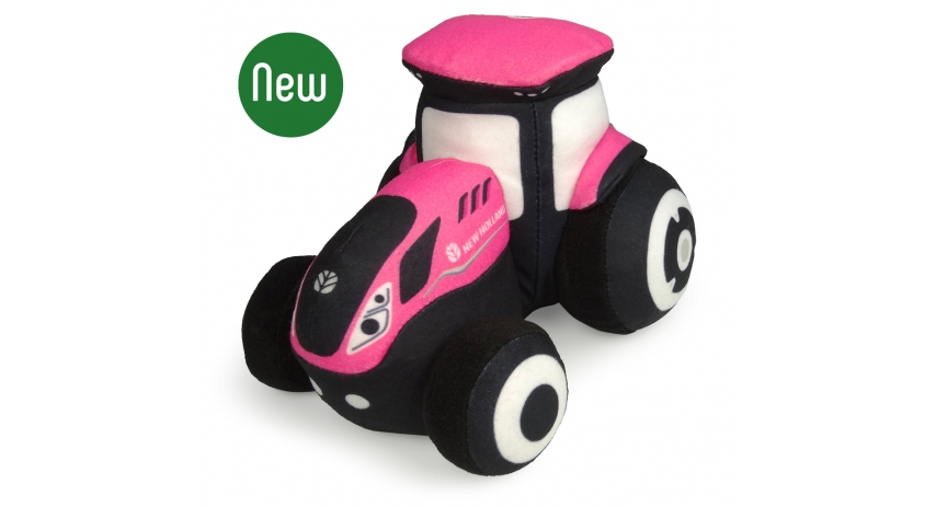 UH Kids Pink New Holland T7 Tractor - Small size - Plush Toy UHK1157 - New