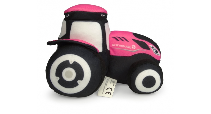 UH Kids Pink New Holland T7 Tractor - Small size - Plush Toy UHK1157 - New