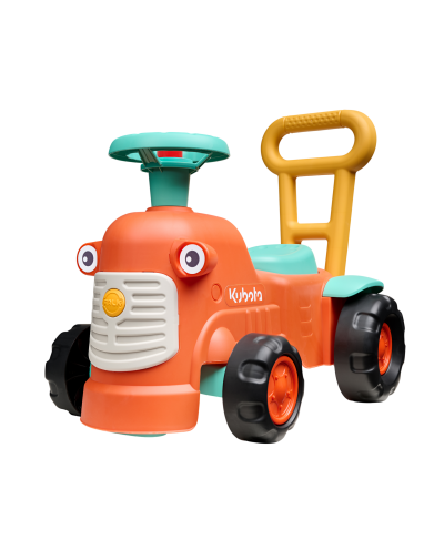 Kubota Tractor Push Walker Ride-on Toy with Storage & Horn, Push Bar for Toddlers Ages 1-3 FA960