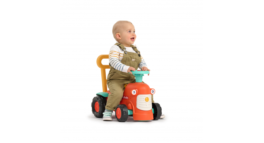 Toddler Push Walker Ride-on Toy Ferguson Tractor with Storage Compartment & Horn for Ages 1-3 FA951
