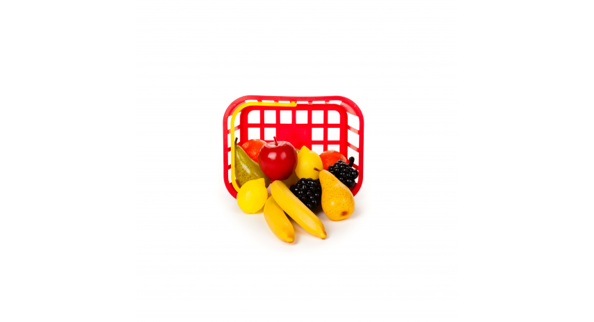 Basket of 12 assorted Fruits, Play Food Set, Daycare-Preschool Educational Toys for Toddlers/Kids from +2 years LAP53831