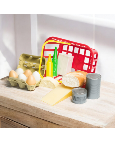 Basket of 15 assorted Food, Play Food Set, Daycare-Preschool Educational Toys for Toddlers/Kids from +3 years LAP53833