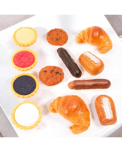12-Piece Realistic Pastry Play Food Set, Pretend Bakery Toys for Kids 2+ LAP41092